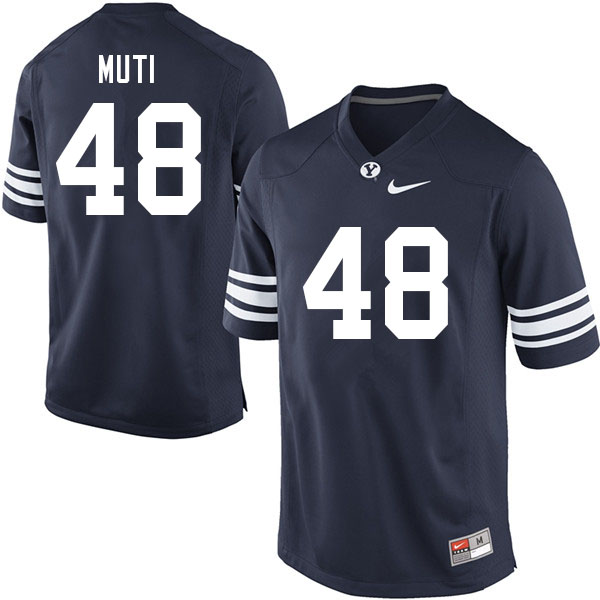 Men #48 Alex Muti BYU Cougars College Football Jerseys Sale-Navy